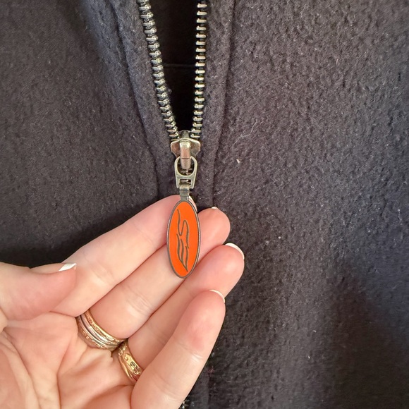 Escada Sport Black Fleece Jacket Italian Made Size Medium - Picture 5 of 7